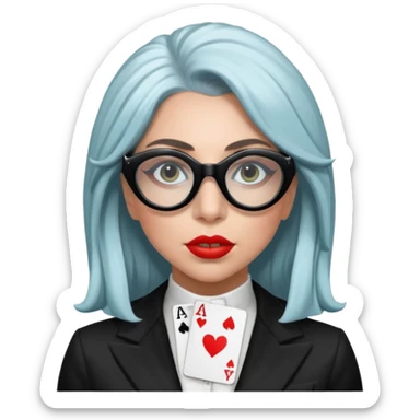 Lady Gaga poker face mask/ glasses sticker