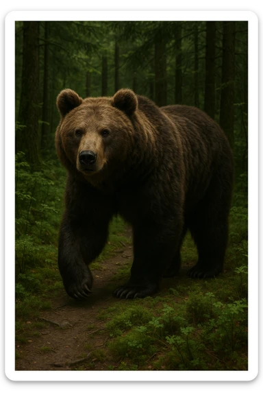 Grizzly bear sticker