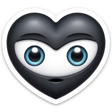 A black heart with one symmetrical eye sticker