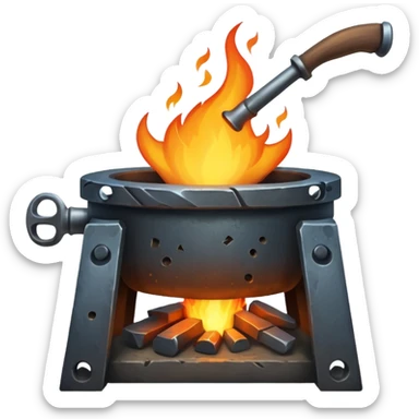 A blacksmith forge sticker