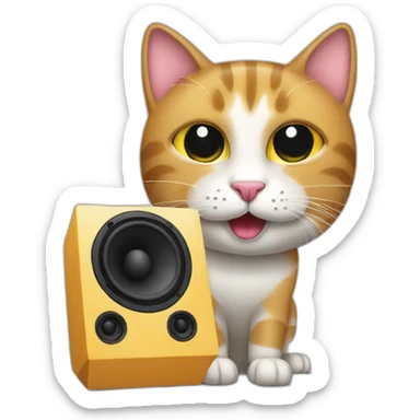 A Cat Speaker sticker