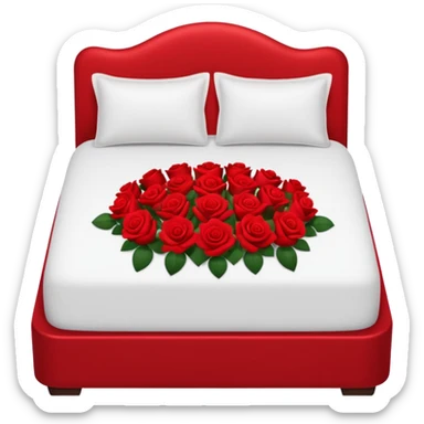 mini roses on hotel bed sticker