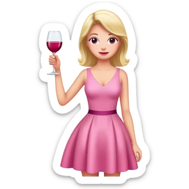 wine international day of woman sticker