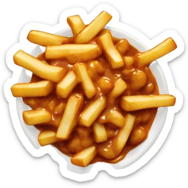 Poutine extra sauce sticker