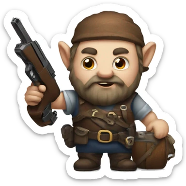 dwarf with a gun sticker
