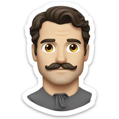 Henry Cavill with a moustache  sticker