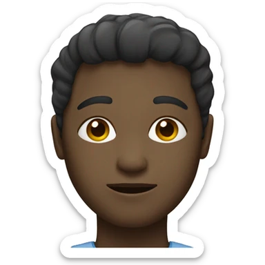 person that has no facial features and is one color sticker