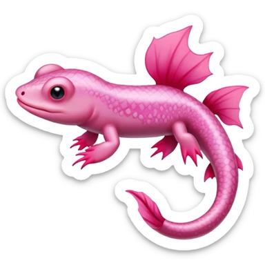 Realistic Axolotl sticker