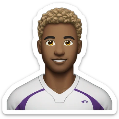 headshot of an athlete sticker