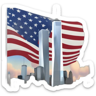 world trade center during september 11 2001 sticker