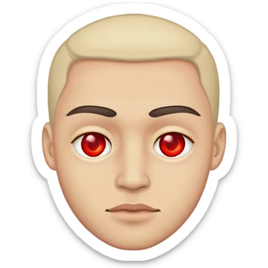 Man that didn't sleep enough so his eyes are red. sticker