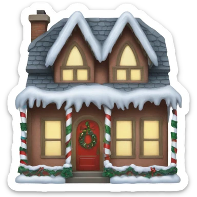 Christmas house sticker