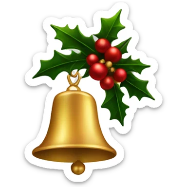 Christmas bell sticker