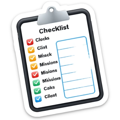 task to do or missions regarding a job role 📋✅ sticker