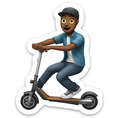 Man doing freestyle Scooter tricks sticker