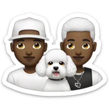 rappers men with bichon sticker