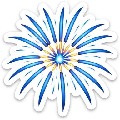 blue firework sticker