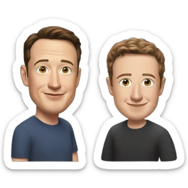 Elon Musk et Mark Zuckerberg sticker