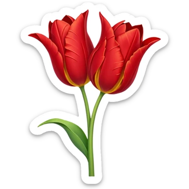 wilted tulip flower sticker