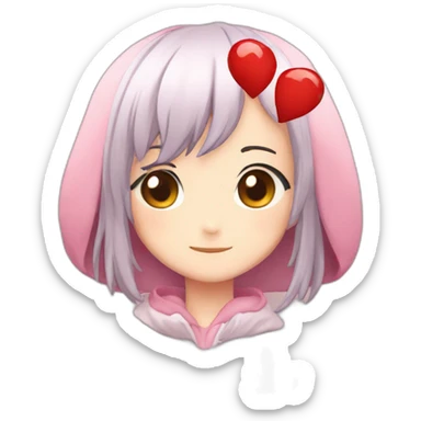 Hearth love anime sticker