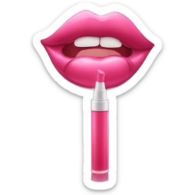 Lip gloss sticker