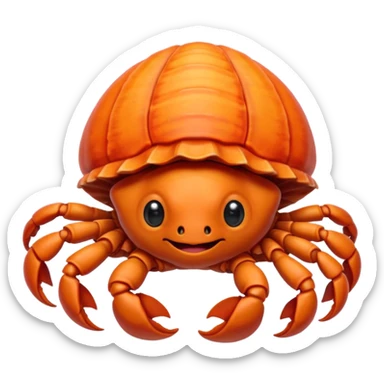 Kawaii Hermit crab sticker