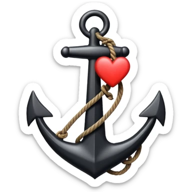 Je veux un emoji encre dans ce style là : ⚓ je veux qu’il représente l’amour sentimentale et attachant vers une personne  sticker