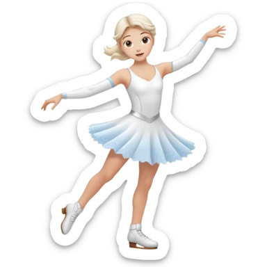Ice skater twirling sticker