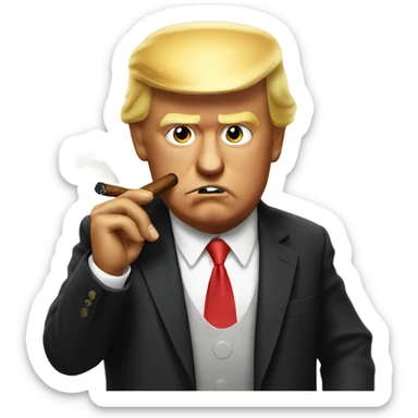 Trump smoking a cigar  sticker