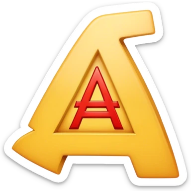 Create a 'translate' emoji that contains the letter A and a chinese symbol. sticker