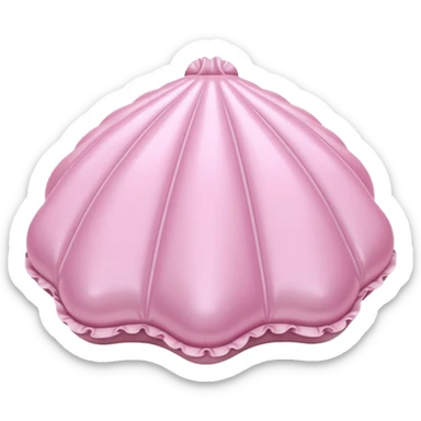 vintage rococo pale pink inflatable puffy shell compact sticker