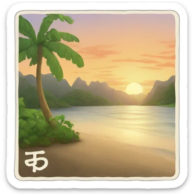 postcard stamp sticker sticker