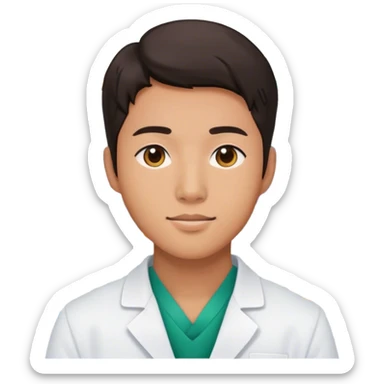 asian man pharmacy student sticker