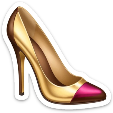 Metallic 24k gold and mocha brown womens shoes sticker