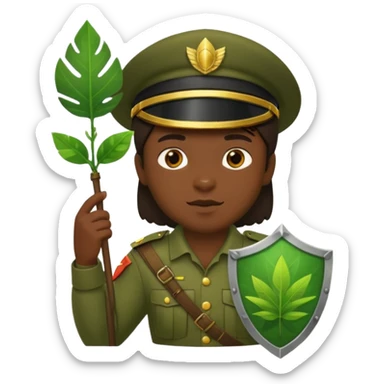 Jungle Guard – leaf shield. sticker