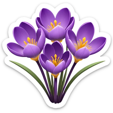 crocus flowers sticker