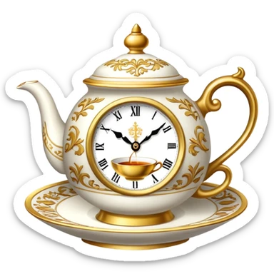 clock that tea sticker