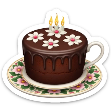 Tea and cake sticker