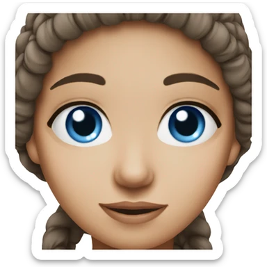 Winter girl brunette with blue eyes  sticker