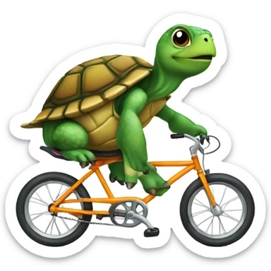 Turtle head on bike sticker