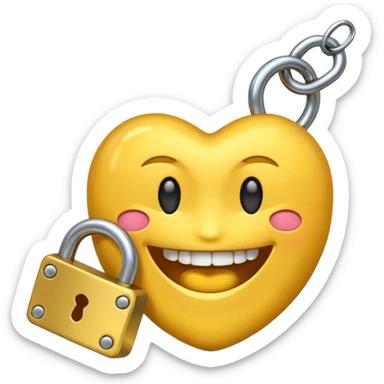 Emoji con dientes de oro y cadenas de oro sticker