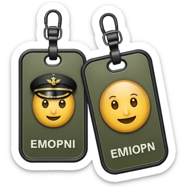 Military ID tags  sticker