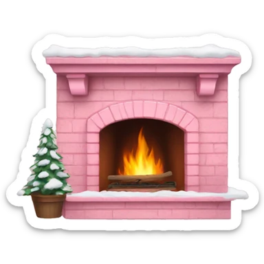 Winter Pink FirePlace sticker