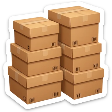 cargando cajas sticker