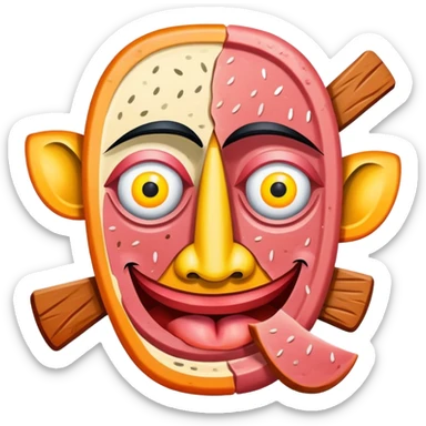 picasso abstract art SPAM MEAT face painting sticker