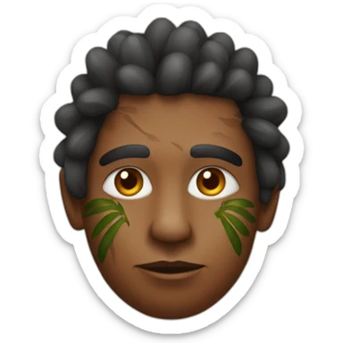 Aborigine on the palm sticker