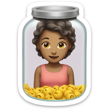 Girl in jar sticker