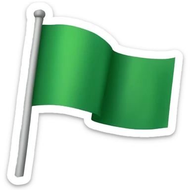 Green flag sticker