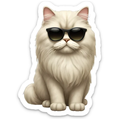 Persian cat with sunglasses sticker