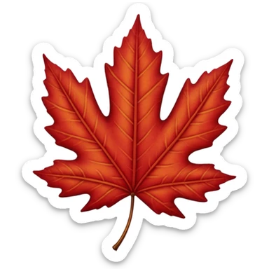 red leaf  sticker